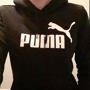 PUMA Black Logo Hoodie / Sweatshirt